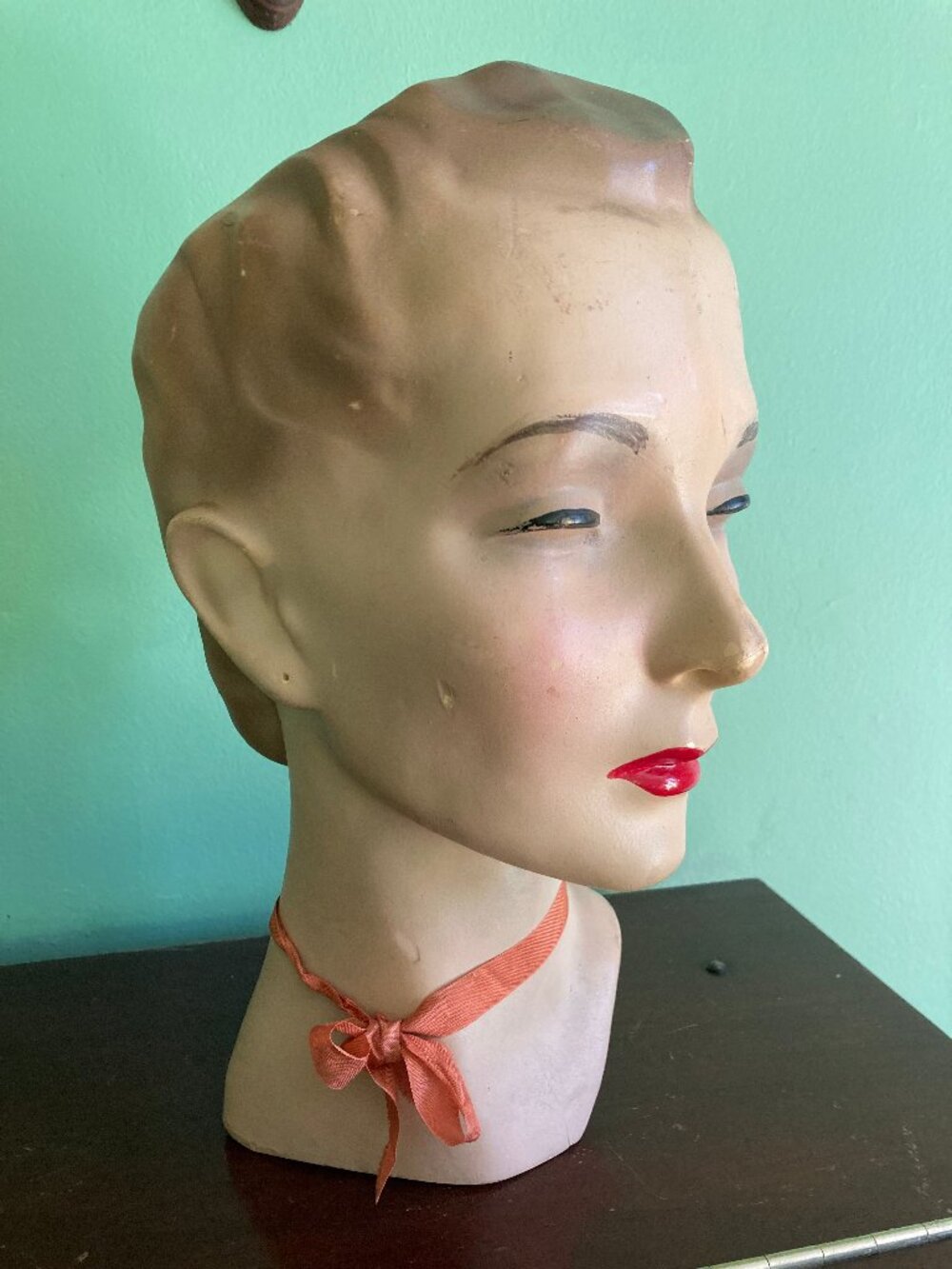RARE Vintage 1950s 50s Mannequin Ladies Bust Millinery Head Sculpture